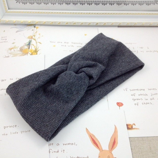 EE BABY HOT Women Headband Cross Top Knot Elastic Hair Bands Soft Solid Girls Hairband Hair Accessories Twisted Knotted Headwrap