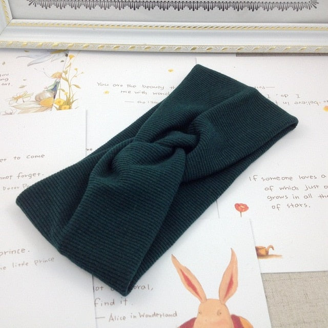 EE BABY HOT Women Headband Cross Top Knot Elastic Hair Bands Soft Solid Girls Hairband Hair Accessories Twisted Knotted Headwrap