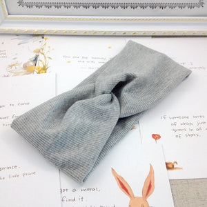 EE BABY HOT Women Headband Cross Top Knot Elastic Hair Bands Soft Solid Girls Hairband Hair Accessories Twisted Knotted Headwrap