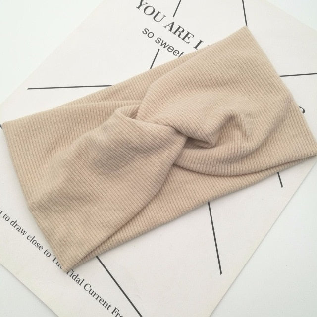 EE BABY HOT Women Headband Cross Top Knot Elastic Hair Bands Soft Solid Girls Hairband Hair Accessories Twisted Knotted Headwrap