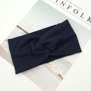 EE BABY HOT Women Headband Cross Top Knot Elastic Hair Bands Soft Solid Girls Hairband Hair Accessories Twisted Knotted Headwrap