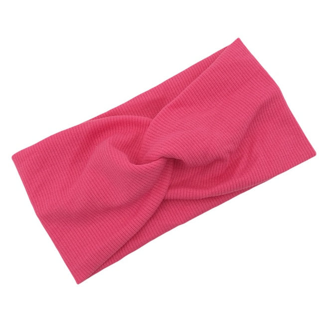 EE BABY HOT Women Headband Cross Top Knot Elastic Hair Bands Soft Solid Girls Hairband Hair Accessories Twisted Knotted Headwrap