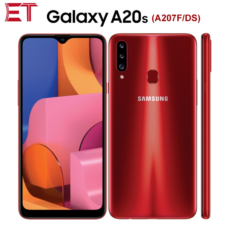 Global Version Samsung Galaxy A20s A207F-DS Mobile Phone 6.5" 3GB RAM 32GB ROM Snapdragon450 OctaCore 4000mAh 13MP Android phone