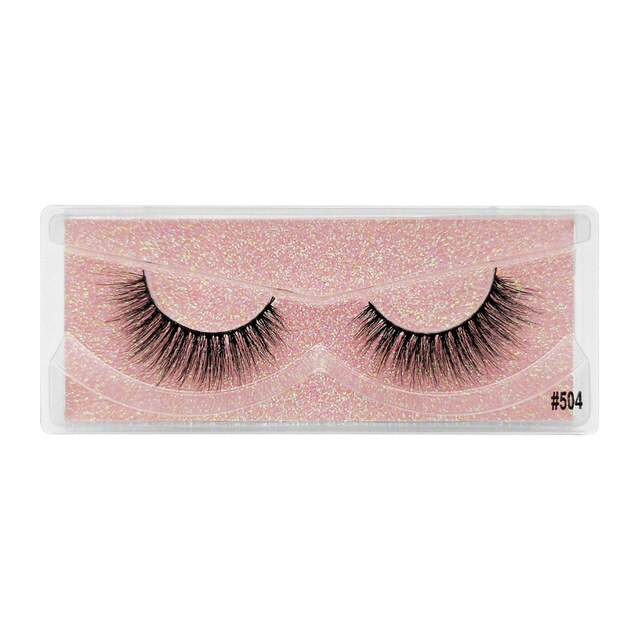 YSDO 1 Pair 3D Mink Eyelashes Fluffy Dramatic Eyelashes Makeup Wispy Mink Lashes Natural Long False Eyelashes Thick Fake Lashes