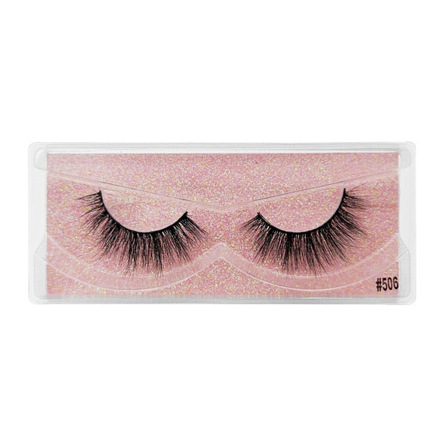 YSDO 1 Pair 3D Mink Eyelashes Fluffy Dramatic Eyelashes Makeup Wispy Mink Lashes Natural Long False Eyelashes Thick Fake Lashes