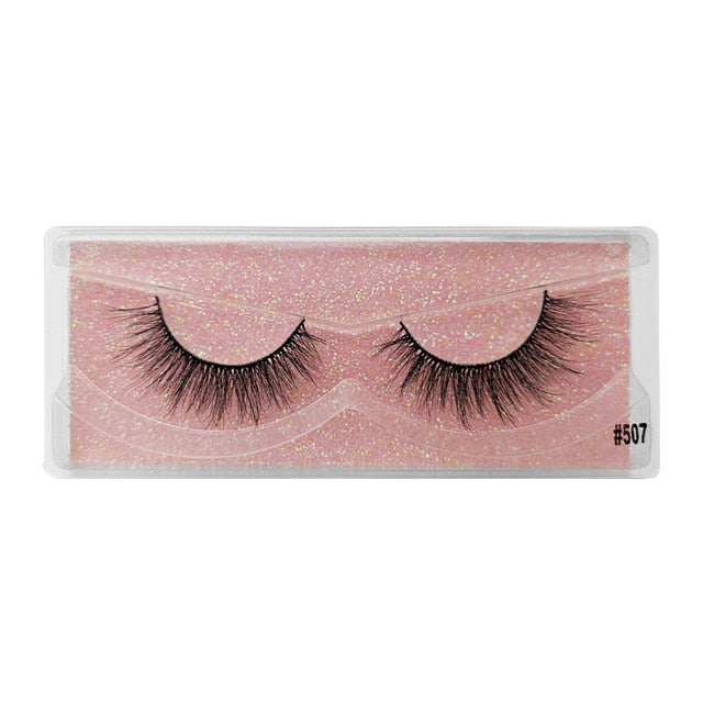 YSDO 1 Pair 3D Mink Eyelashes Fluffy Dramatic Eyelashes Makeup Wispy Mink Lashes Natural Long False Eyelashes Thick Fake Lashes