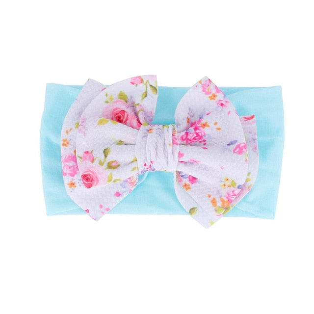 BalleenShiny Fashion Florals Headband Newborn Baby Elastic Princess Hairbands Child Kids Pearl Fresh Style Cute Headwear Gifts