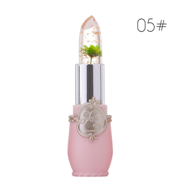 Creative Jelly Flower Lipstick Long-lasting Moisturizing Lipstick Makeup Temperature Color Change Lip Balm TSLM1