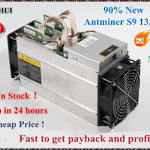 Used AntMiner S9 13.5T Bitcoin Miner Asic Miner 16nm Btc BCH Miner Bitcoin Mining Machine Better Than Whatsminer M3