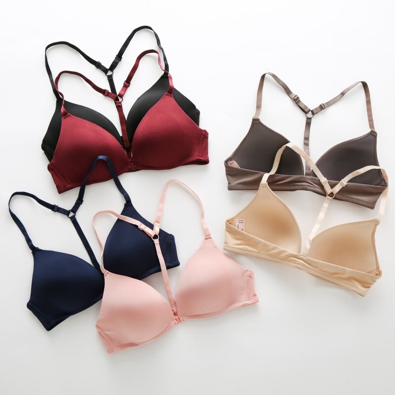 Summer Seamless Push Up Y-Line Straps Bra Bralette Sexy Front Clouse Women Bra Underwear