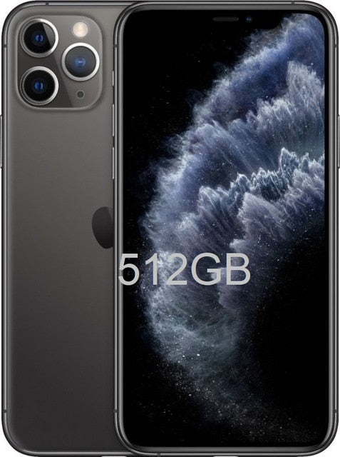 Original New iPhone 11 Pro/Pro Max Triple Rear Camera 5.8/6.5" Super AMOLED Display A13 Chipset IOS 13 Smart Phone MI BlueTooth