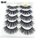 5 Pairs 6D Faux Mink Hair False Eyelashes Natural Long Wispies Lashes Handmade Cruelty-free Criss-cross Eyelashes Makeup Tools