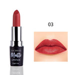 4 Colors/set Long Lasting Matte Korean Lipstick  Moisture Cosmetic Lips Makeup Waterproof Smoke Tube Lipstick Velvet Red Lip