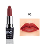 4 Colors/set Long Lasting Matte Korean Lipstick  Moisture Cosmetic Lips Makeup Waterproof Smoke Tube Lipstick Velvet Red Lip