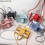 2020 Spring Summer Fashion Women's Transparent Square Sling Bag Cool PVC Shoulder Bag Messenger Bag Mobile Sweet Lady Bag