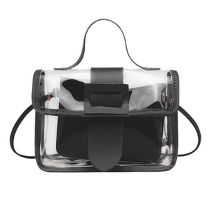 2020 Spring Summer Fashion Women's Transparent Square Sling Bag Cool PVC Shoulder Bag Messenger Bag Mobile Sweet Lady Bag