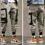 Streetwear Men's Multi Pockets Cargo Harem Pants Hip Hop Casual Male Track Pants Joggers Trousers Fashion Harajuku Men Pants
