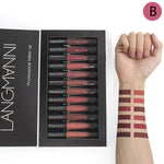 Cellacity matte Lipstick Set 12pcs/lot Waterproof Nutritious Velvet lip stick Red Tint Nude batom women fashion lips makeup set