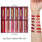 Cellacity matte Lipstick Set 12pcs/lot Waterproof Nutritious Velvet lip stick Red Tint Nude batom women fashion lips makeup set