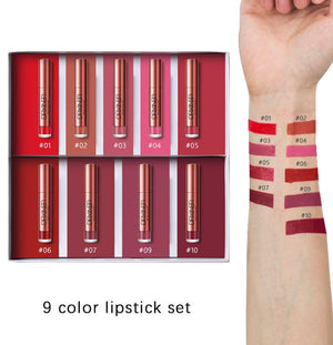 Cellacity matte Lipstick Set 12pcs/lot Waterproof Nutritious Velvet lip stick Red Tint Nude batom women fashion lips makeup set