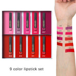 Cellacity matte Lipstick Set 12pcs/lot Waterproof Nutritious Velvet lip stick Red Tint Nude batom women fashion lips makeup set