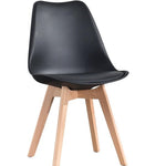 A set of four Nordic medieval retro style dining chairs, solid wood feet, beech wood, suitable for kitchen, dinings room