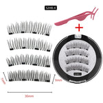 2 pair of 3D magnetic eyelashes handmade Mink eyelashes eye makeup extended false eyelashes repeated use magnetic fake eyelashes