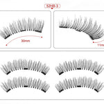 2 pair of 3D magnetic eyelashes handmade Mink eyelashes eye makeup extended false eyelashes repeated use magnetic fake eyelashes