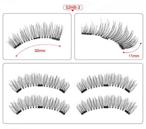 2 pair of 3D magnetic eyelashes handmade Mink eyelashes eye makeup extended false eyelashes repeated use magnetic fake eyelashes