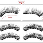 2 pair of 3D magnetic eyelashes handmade Mink eyelashes eye makeup extended false eyelashes repeated use magnetic fake eyelashes