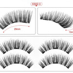 2 pair of 3D magnetic eyelashes handmade Mink eyelashes eye makeup extended false eyelashes repeated use magnetic fake eyelashes