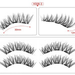 2 pair of 3D magnetic eyelashes handmade Mink eyelashes eye makeup extended false eyelashes repeated use magnetic fake eyelashes