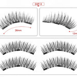 2 pair of 3D magnetic eyelashes handmade Mink eyelashes eye makeup extended false eyelashes repeated use magnetic fake eyelashes