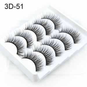 NAGARAKU 5 pairs 3D Mink False Eyelash Extension Natura Fake Eye Lashes  makeup kit maquiagem