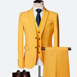 Suit Male 3 Piece Set Business Men's Suits Blazers Large Size Boutique Suit Slim 2020 High-end Formal Fit Party Wedding Regular