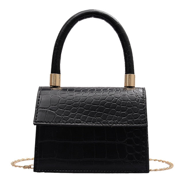 Mini Small Square bag 2020 New Fashion Quality PU Leather Women's Handbag Alligator Leather Chain Shoulder Messenger Bags totes