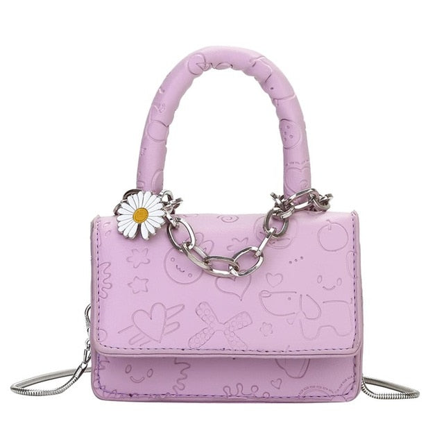 Mini Small Square bag 2020 New Fashion Quality PU Leather Women's Handbag Alligator Leather Chain Shoulder Messenger Bags totes