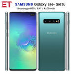 Unlock Samsung Galaxy S10+ S10 Plus G975U 4G Mobile Phone 8GB 128GB Octa Core 6.4" 5Camera Snapdragon 855 NFC Android Cell Phone