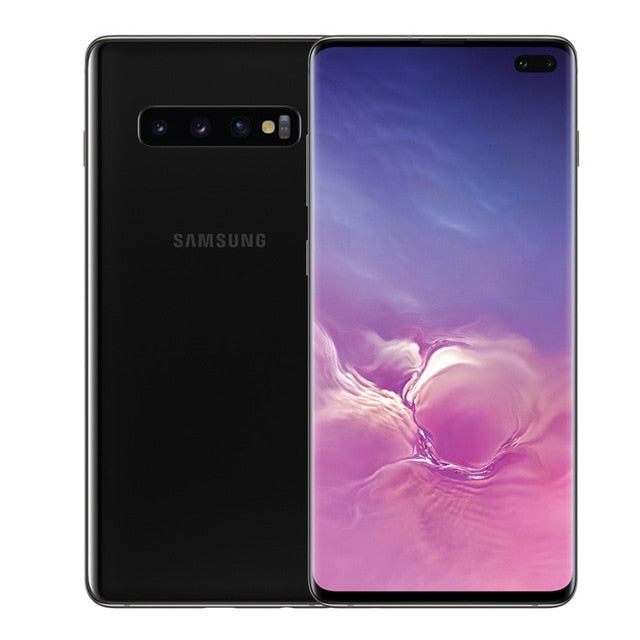 Unlock Samsung Galaxy S10+ S10 Plus G975U 4G Mobile Phone 8GB 128GB Octa Core 6.4" 5Camera Snapdragon 855 NFC Android Cell Phone