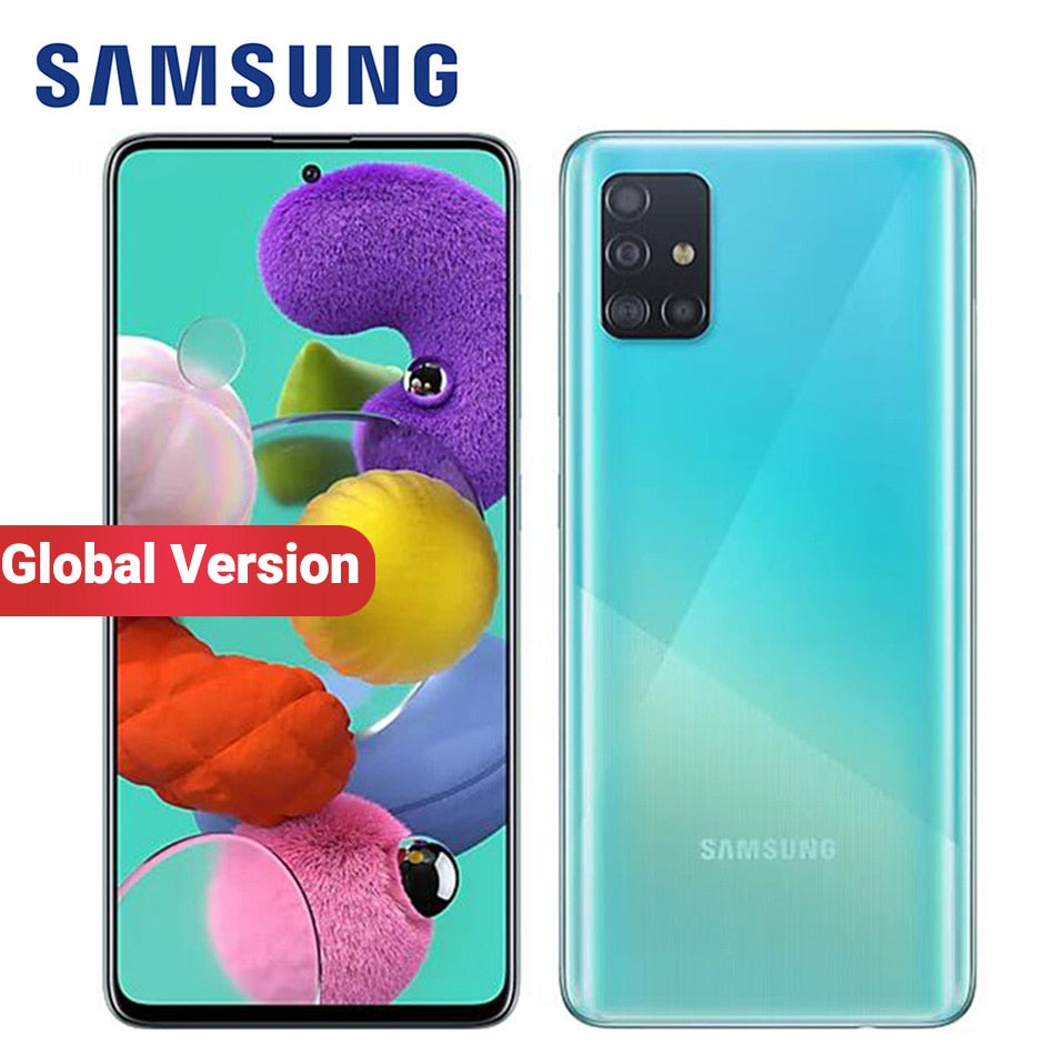 Global Version Samsung Galaxy A51 A515F/DSN Mobile Phone 128GB ROM 8GB /6GB RAM 6.5" 1080 x 2400 48MP 4000mAh NFC 4G Smartphone