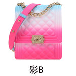 PVC Summer Jelly Bag Mini Crossbody Bags for Women 2020 Rainbow Color Women's Handbags and Purses Graffiti Messenger Phone Bags