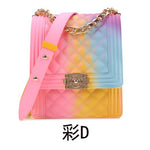 PVC Summer Jelly Bag Mini Crossbody Bags for Women 2020 Rainbow Color Women's Handbags and Purses Graffiti Messenger Phone Bags