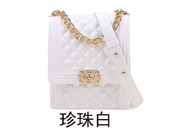 PVC Summer Jelly Bag Mini Crossbody Bags for Women 2020 Rainbow Color Women's Handbags and Purses Graffiti Messenger Phone Bags