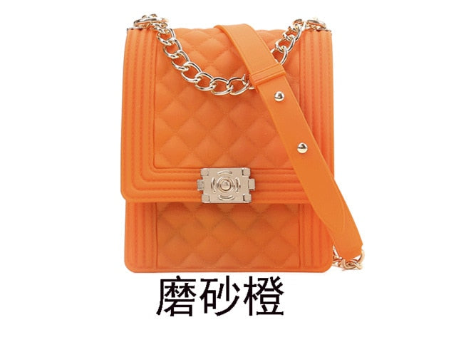 PVC Summer Jelly Bag Mini Crossbody Bags for Women 2020 Rainbow Color Women's Handbags and Purses Graffiti Messenger Phone Bags