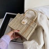 High-quality Weave Straw Tote bag 2020 Women's Designer Handbag Summer Chain Shoulder Crossbody Bag Lady Travel Beach bag