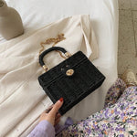 High-quality Weave Straw Tote bag 2020 Women's Designer Handbag Summer Chain Shoulder Crossbody Bag Lady Travel Beach bag