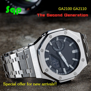 GA2100 The Second Generation Watch Set Modification GA2110 Watchband Bezel 100% Metal 316L Stainless Steel