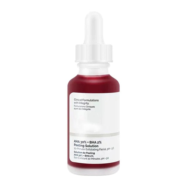 The Ordinary AHA 30%+ BHA 2% Niacinamide 10% + Zinc 1% Lactic Acid5% + HA 2% Exfoliating Face Peeling Solution Hyaluronic Acid