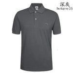 Man Polo Shirt Brand Mens Casual Deer Embroidery Polo shirt Men Short Sleeve High Quantity Polo Men 251