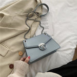 Solid color Flip Crossbody bag 2020 Fashion New High-quality PU Leather Women's Designer Handbag Chain Shoulder Messenger Bag